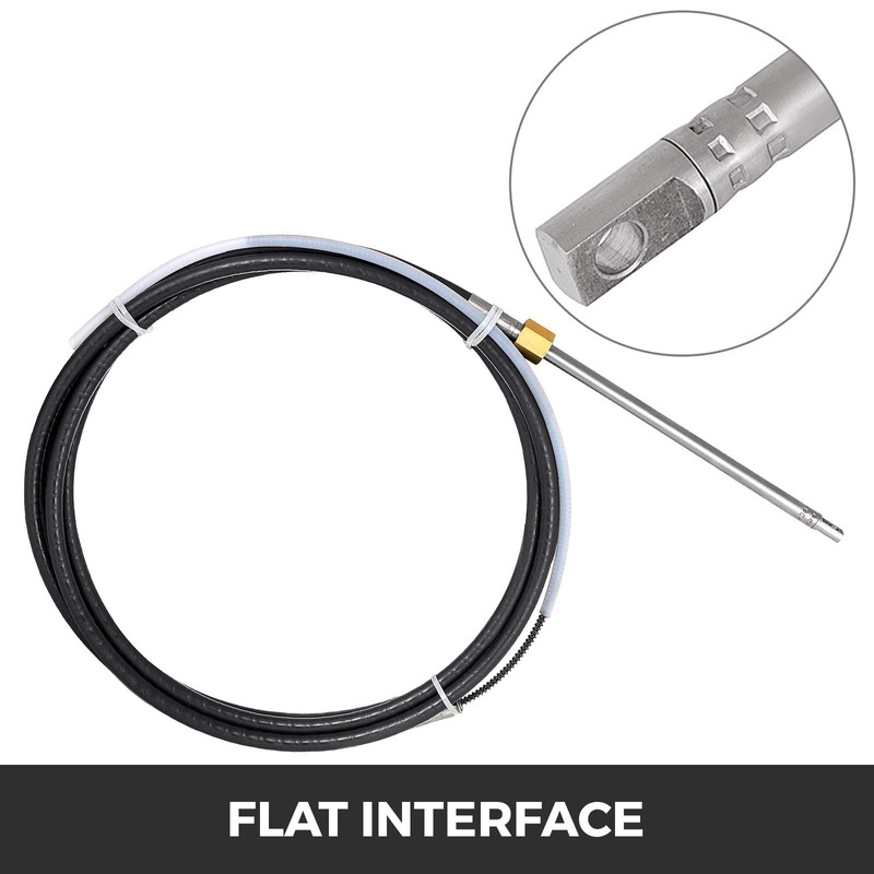Bestauto Outboard Steering System 14' Outboard Steering Kit 14 Feet