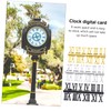 TEHAUX 15 Sets DIY Clock Replacement Roman Arabic Digits Silver