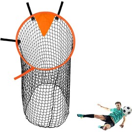 AMFUN Football Net, Football Goal Football Target and Bag, 45x60 cm Soccer Top Bins Soccer Target Goal, Football Kicking Net with Adjustable Straps, Football Top Corner Target Net Goals for Kids
