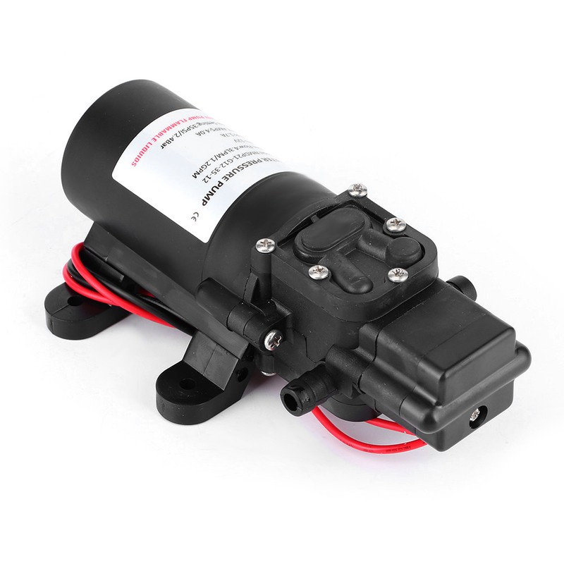 12V DC 1.2GPM 35PSI Diaphragm Pump High Pressure Self Priming