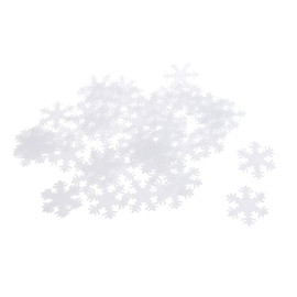 50 Pieces Snowflake Christmas Patches Padded Felt Applique Accessories DIY Craft