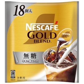 Nescafe Gold Blend Portions, Sugar Free, 18 Pieces, Bags, Iced Coffee, Concentrated, Diluted