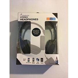 bulk buys Wired Travelocity Padded Stereo Headphones - Black