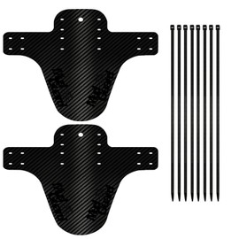 Floatdream 2 pieces mountain bike splash guard, bicycle mudguard, downhill mudguard, used for front or rear wheels of bicycles (black)