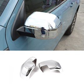 Car Sideview Mirror Cover Cap Trim for Ford Maverick 2022 2023 2024, Exterior Car Decoration Accessories 2PCS (Silver)