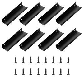 Jrzyhi 8 x Invisible Furniture Handles Aluminium Alloy Cabinet Handles Modern Kitchen Handles Creative Home Glass Door Accessories Balcony Door Handle Hidden Door Handle for Kitchen Cabinets and