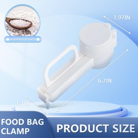 Miocololy Bag Clips with Pour Spout, Spouts Reusable Plastic Cap Sealer Clips for All Food Storage (2 PCS)
