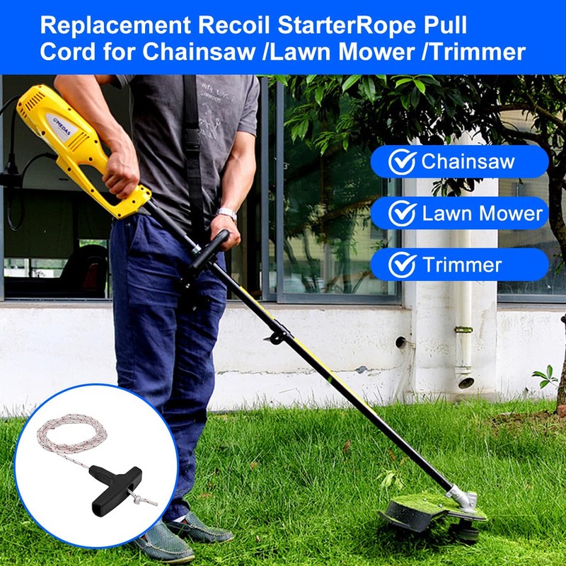 LICQIC 2 Meters 40 mm Recoil Starter Rope Pull Cord,