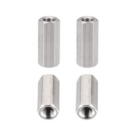 DTGN M8x24mm(DxL) - Hex Standoff Spacer Nuts -4Pack- Good for Electronic Machine - 304 Stainless Steel Coupling Screws