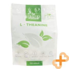 Poudres Brutes L-Théanine 200mg 120 Comprimés Supplément Anti-Anxiété Et Stress