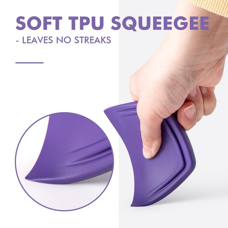 FOSHIO 2-Pack Purple PPF Squeegees, TPU Squeegee for Vinyl Car