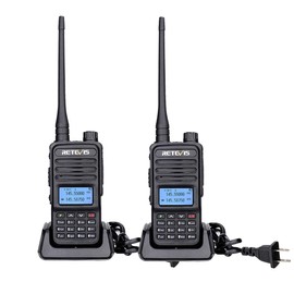 Retevis RT85 Ham Radios Long Range,High Power Walkie Talkies,Dual Band Radio,Built in VFO,DTMF,VOX,Emergency Preparedness,Flashlight,Handheld Ham Radios for Family Survival Gear Camping Hunt(2 Pack)