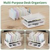 LEKETREE Desk Organizer, Office Organization with Vertical File Holder, File