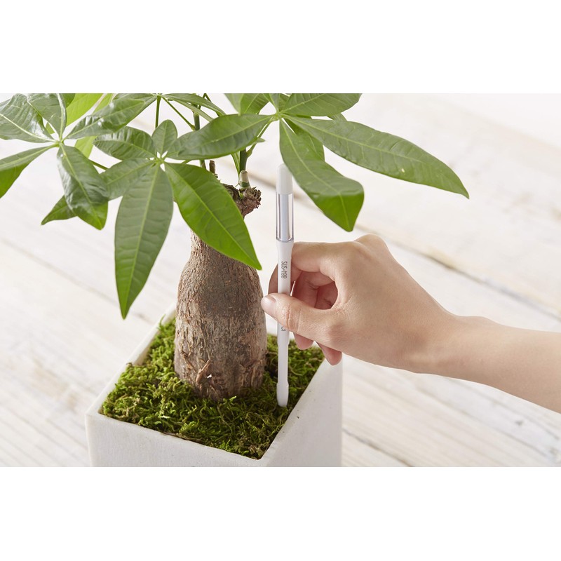 IPPINKA Sustee Aquameter (White, Large, Refillable) - Plant Soil Moisture