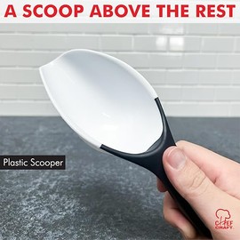Chef Craft Plastic Scoop, White