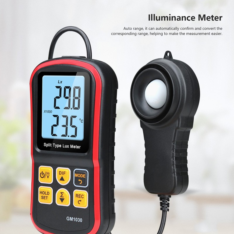 BENETECH Digital Luminance Meter HighAccuracy Handheld Industrial MultiFunction Illuminance Meter