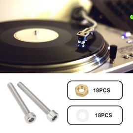 eMagTech 1 Set Turntable Headshell Pickup Assembly Kit Phono Headshell Pickup Screws M2.5 Screws Nuts Washers Compatible with Linn Compatible with Thorens