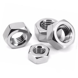Drenky M6 Nuts Stainless Steel Hex Nuts Metric Hexagon Nut DIN934 Fasteners for Bolts & Screws, Standard Thread, 25 Pcs