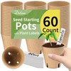 Dalzom® 60Pcs 3.1” Peat Pots with 60Pcs Plant Labels, Biodegradable