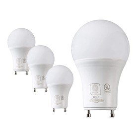 SLEEKLIGHTING GU24 LED Light Bulb, 2 Prong Light Bulb - Dimmable,9 WATT, Twist Lock Base, Replacing CFL Ceiling Lights,3000K Warm White 800lm, 240 Degree, UL Listed - 4 Pack