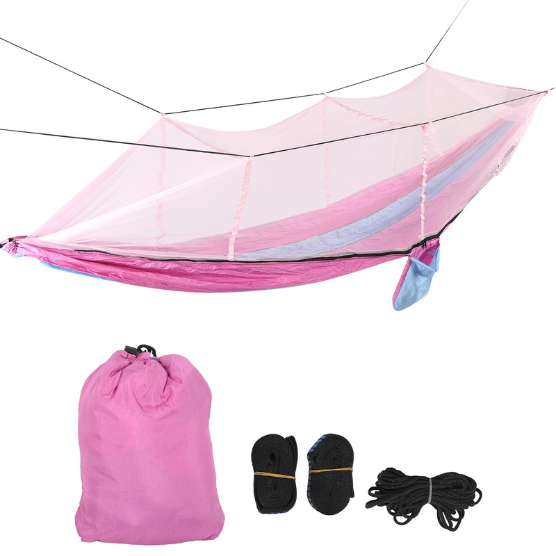 Single Double Camping Hammock with Mosquito Net Portable Lightweight Tree