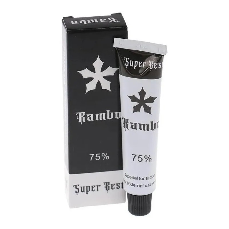Crema Anestésica Rambo 75% Para Tatuajes Microblading Vegana 10g