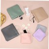 TEHAUX 6pcs PU Leather Earphone Pouches Jewelry Storage Bags Large