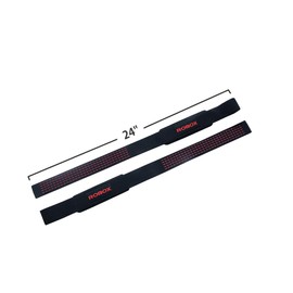 ROBOX Weightlifting Wrist Straps, Cotton Lifting Wrist Straps for Gym, Efficient Workout with 5mm Neoprene Padding, 24” Heavy-Duty Wrist Support Straps, Silicon Grip for Deadlifts - Pair (Black)