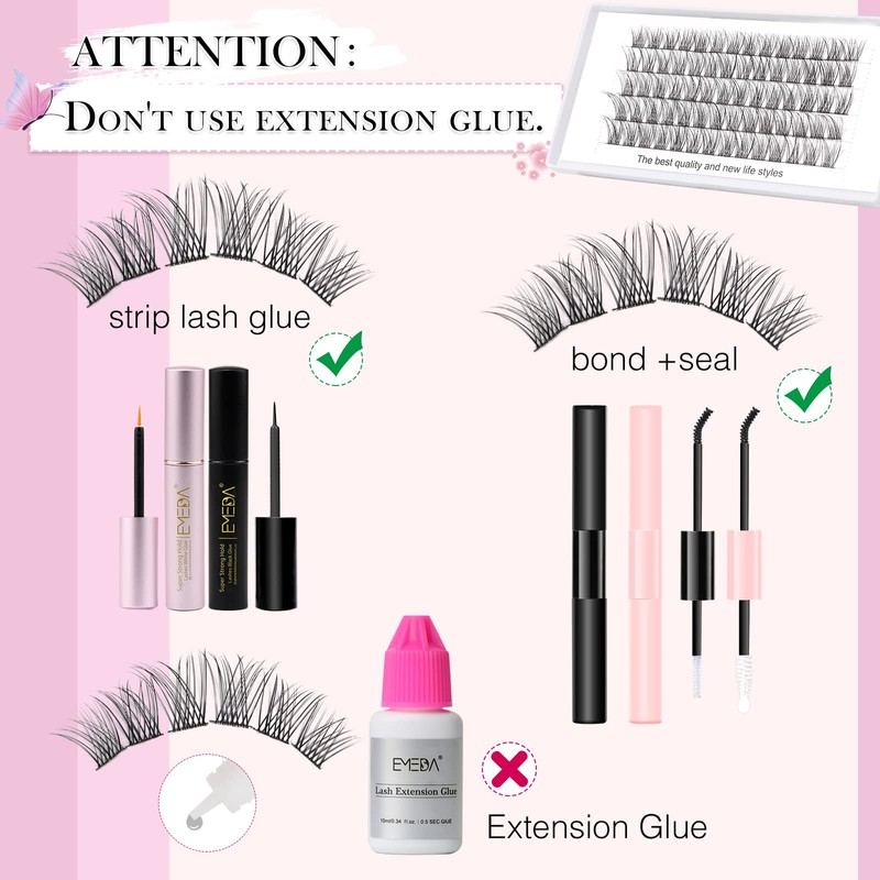 EMEDA DIY Eyelash Extensions Mix D Curl 8 mm 10