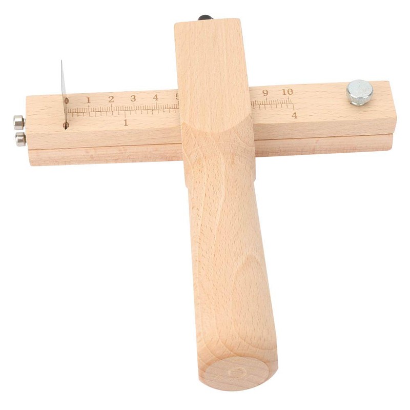 Leather Band Cutting Tool Adjustable Wooden Hand Leather Craft Accessories