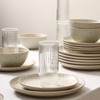 Stone Lain Dua 16-Piece Dinnerware Set Stoneware, Borosilicate Glass, White