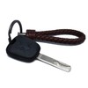 LABEN Key Chain Lambskin Handwoven Genuine Leather Keychain - Brown