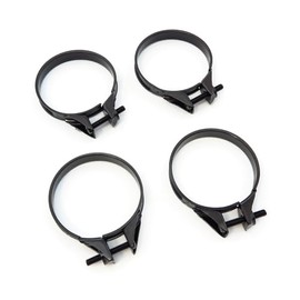 Set of 4 - Black Carburetor Carb Clamps - 47mm - 50mm - Compatible with Vintage Honda Kawasaki Suzuki Yamaha Motorcycles