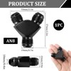 8 AN Y Block Fuel Fitting Splitter, One-Piece CNC-Machined Aluminum