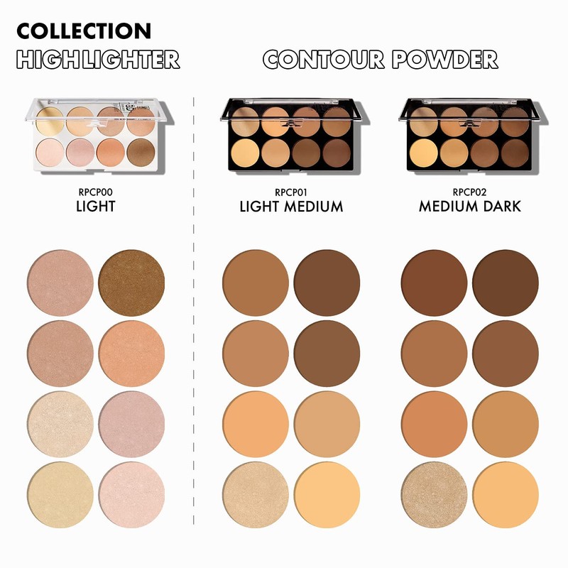 Ruby Kisses Flawless Finish with 3D Contour Powder Makeup Palette