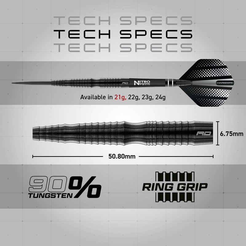 RED DRAGON Razor Edge Extreme 21 Gram Professional Tungsten Darts