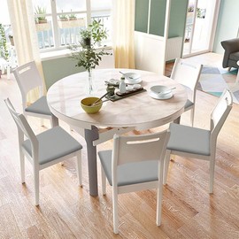 ZHILING Stretch light grey Chair Seat Covers for Dining Room Set of 6, Elastic Dining Chair Seat Protector Cover Removable Washable Chair Slipcovers with Ties