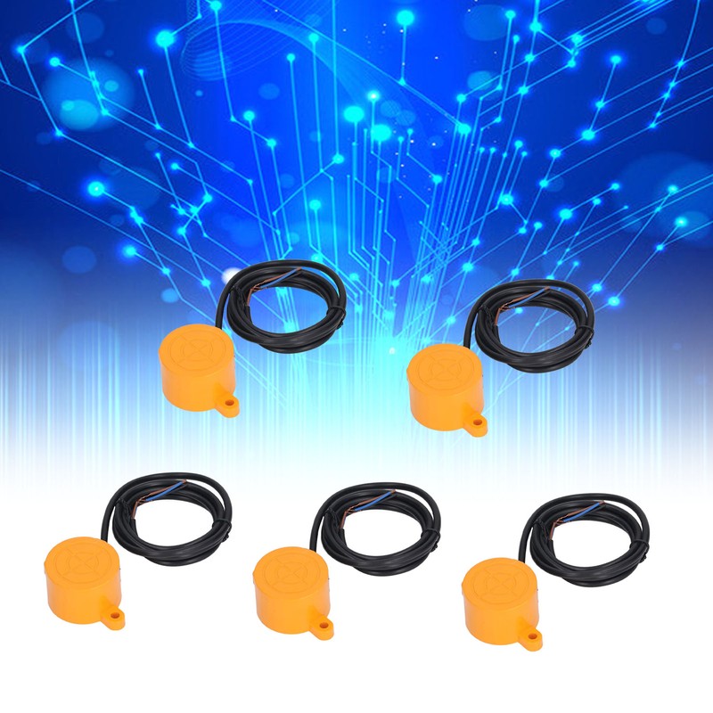 5PCS Cylindrical Proximity Switch NPN Normally Open Distance Approach Sensor