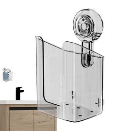 Wipe Holder for Bathroom Wall Mount,Clear Flushable Wipe Holder with Suction Cup - Multifunction Bathroom Storage Organizer for Wet Wipes, Paper Towels, Tissues