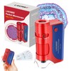60x-120x Mini Pocket Microscope for Kids Adults, Portable Handheld Microscope