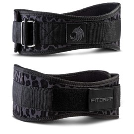 FITGRIFF® Weightlifting Belt V2 - Weightlifting Belt for Men and Women - Bodybuilding, Strength Training, Crossfit Training - Training Belt, Weightlifting Belt, Gym Workout (Leopard, M)