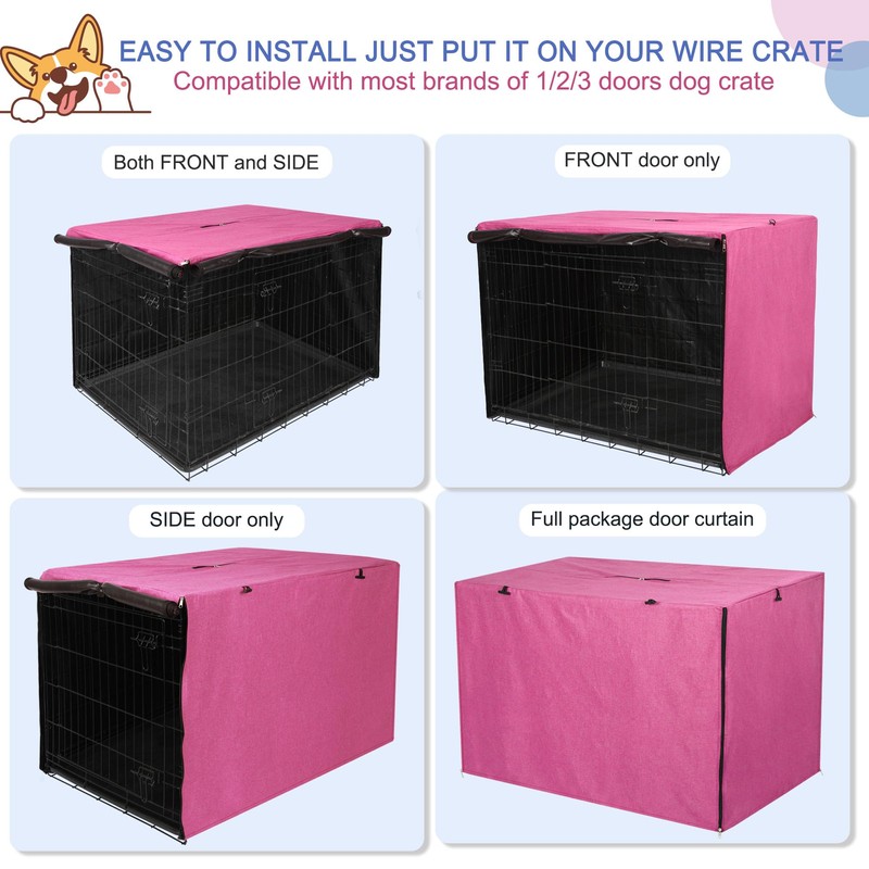 Deblue Heavy-Duty Dog Crate Cover, Privacy Pet Kennel Cover Universal