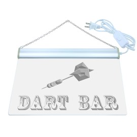 Multi Color m118-c Dart Bar Neon LED Sign with Remote Control, 20 Colors, 19 Dynamic Modes, Speed & Brightness Adjustable, Demo Mode, Auto Save Function