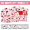 GalaHub Berry First Birthday Decor, 194Pcs Strawberry Party Supplies Serves