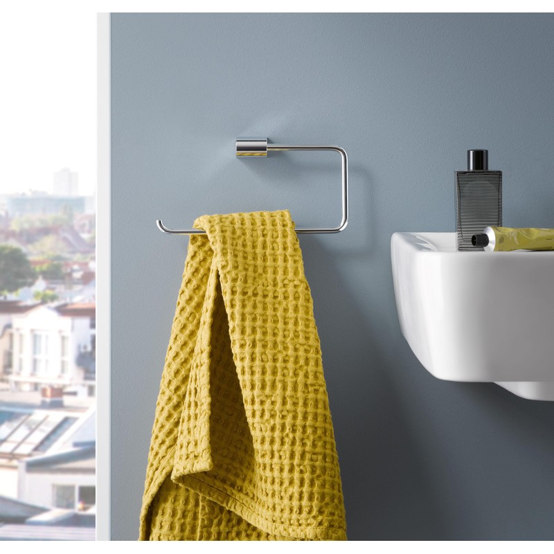 KEUCO Metal Towel Ring High Gloss Chrome Round Bathroom Guest