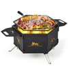 Giantex Fire Pit Grill, Outdoor Fire Pit with Removable 360°