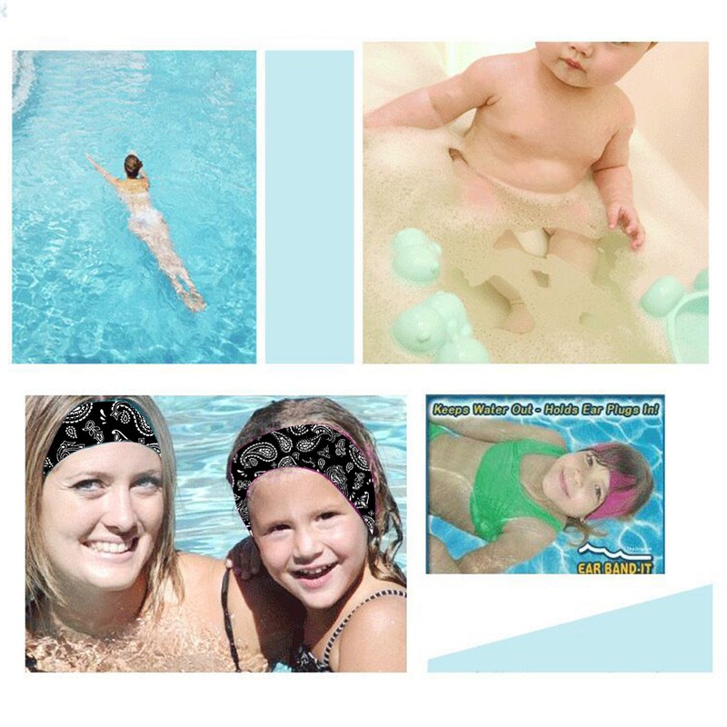 4Pcs Adults Swimming Headband Neoprene Swimming Ear Band Ear Protection