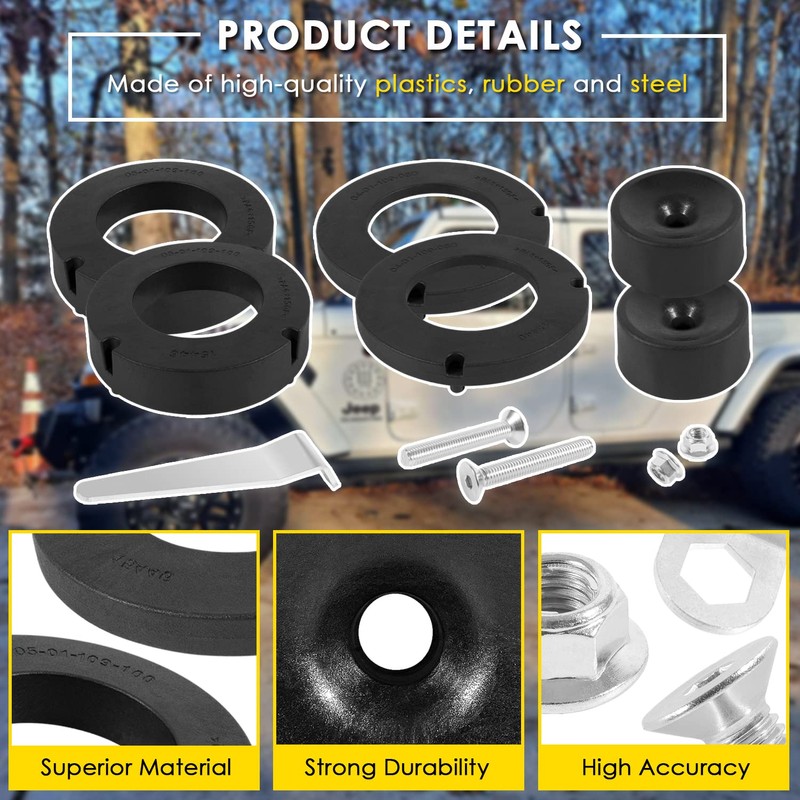 1155300 JT: 1.5” High Performance Spacer Leveling Kit Fits for