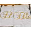 Primavera Juego De Toallas El Y Ella Novios Bordadas Primavera
