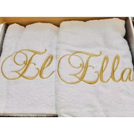 Primavera Juego De Toallas El Y Ella Novios Bordadas Primavera Varios